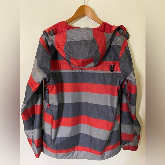 Burton Red and Gray Striped Ski Jacket - Picture 4 of 15